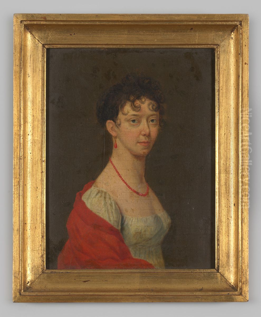 Portret van Gijsberta Maria Carolina barones van Spaen vrouwe van Rosande Oil Painting by Geldersch Landschap en Kasteelen