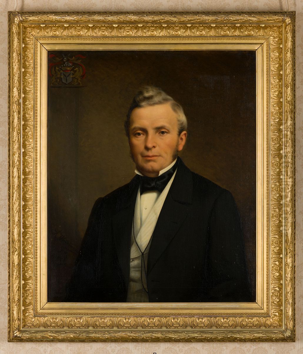 Portret van Johannes Hermanus Jacobus Ludovicus baron van Oldeneel tot Oldenzeel Oil Painting by Heinrich Windhausen