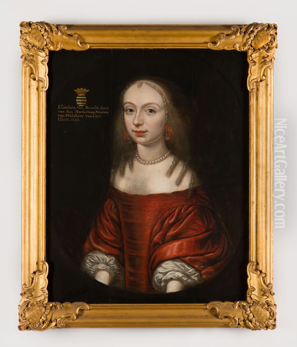 Portret van een jonge vrouw Oil Painting by Geldersch Landschap en Kasteelen