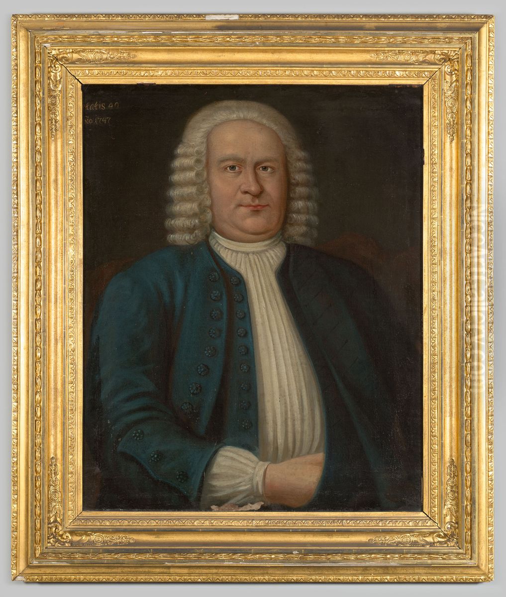 Portret van Johann Wilhelm Gottlieb Seehausen Oil Painting by Geldersch Landschap en Kasteelen