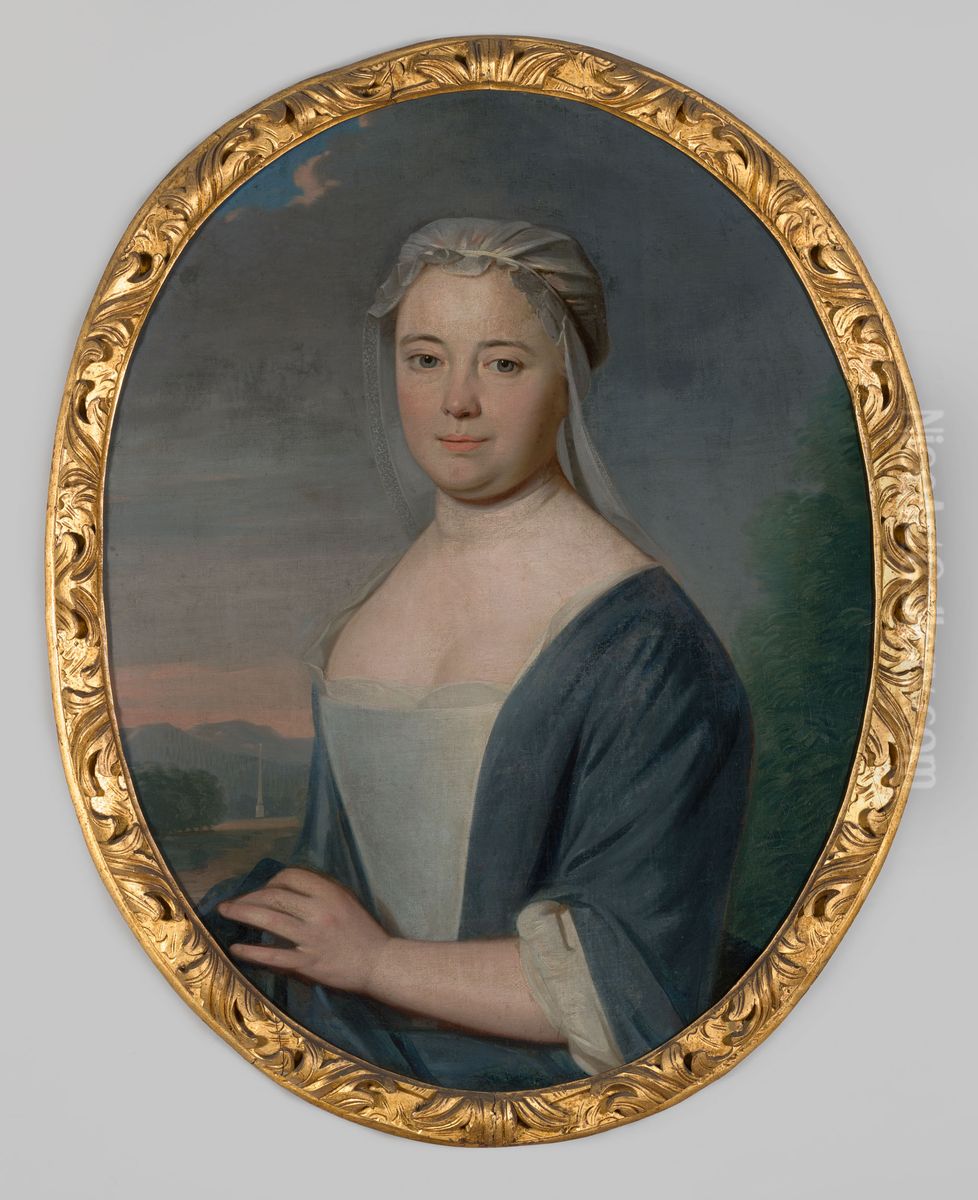 Portret van Johanna Carolina Klein Oil Painting by Gerrit Alberts