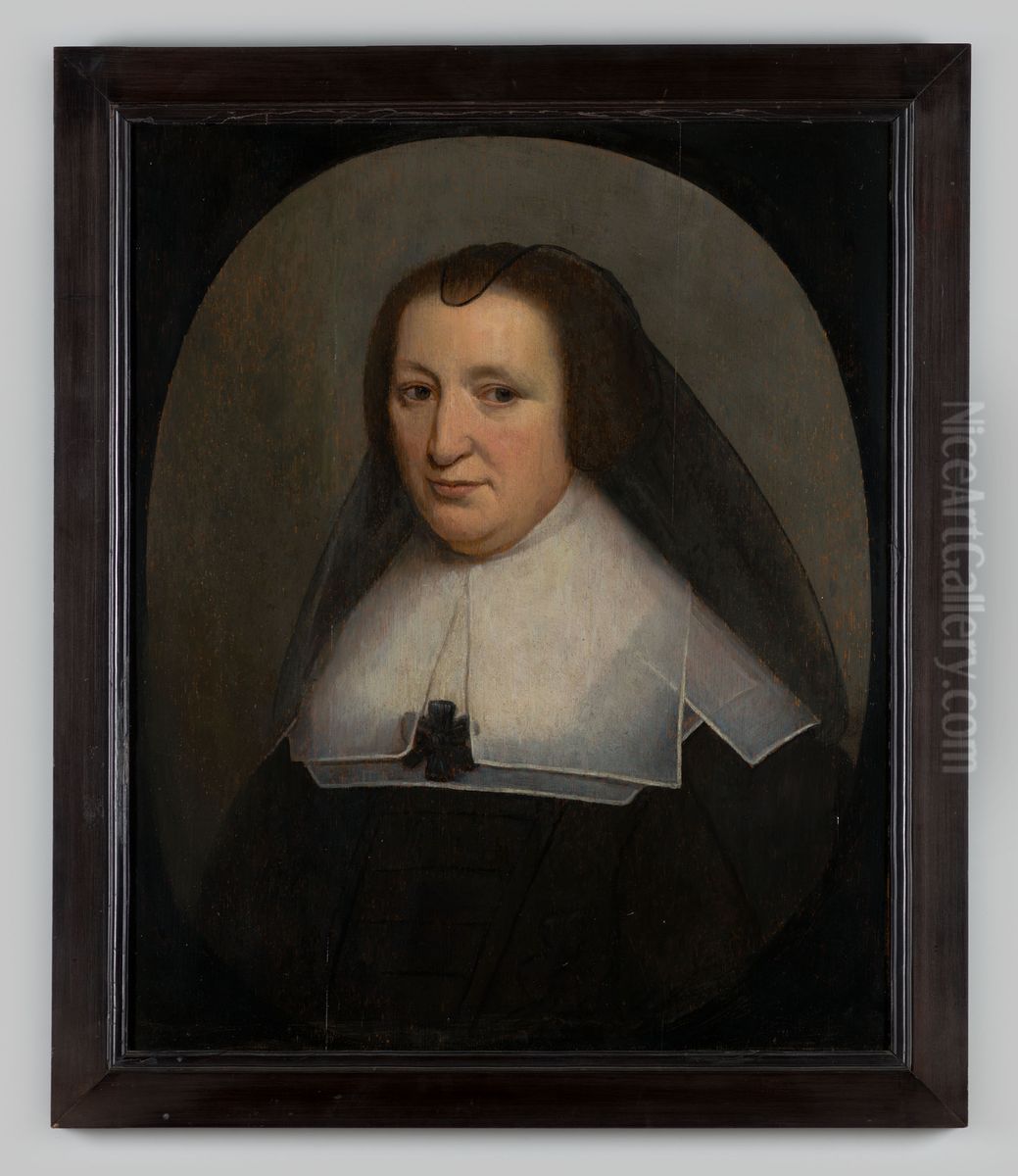 Portrait of a woman, possibly Maria van Giessen (?-?) Oil Painting by Geldersch Landschap en Kasteelen