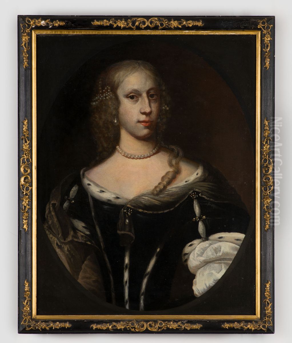 Portret van Hendrina van Arnhem Oil Painting by Geldersch Landschap en Kasteelen