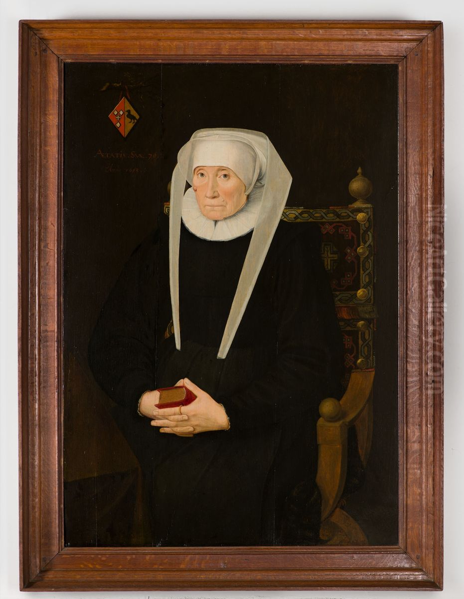 Portret van Catharina Engelen Oil Painting by Geldersch Landschap en Kasteelen