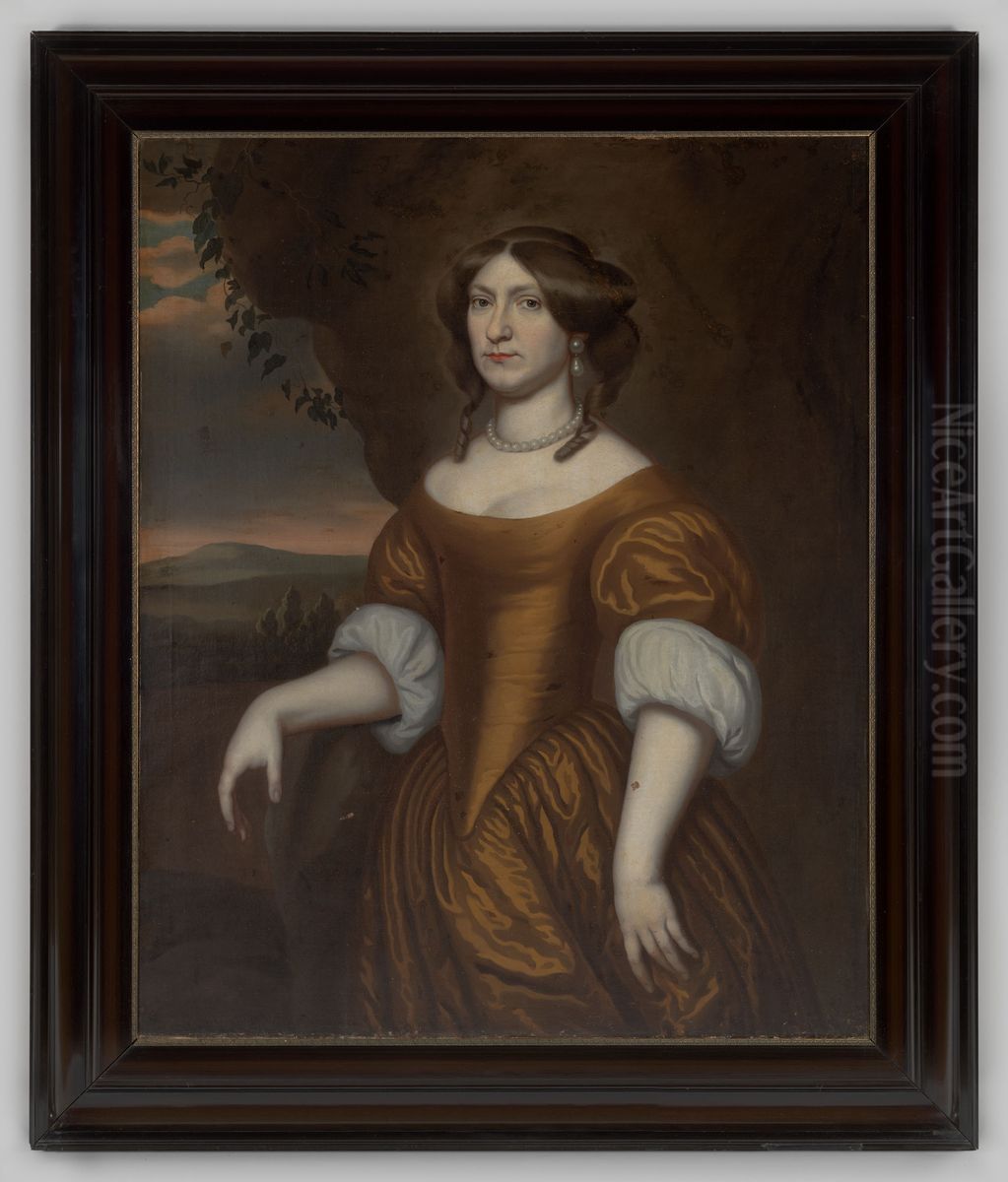 Portrait of an unknown woman Oil Painting by Geldersch Landschap en Kasteelen