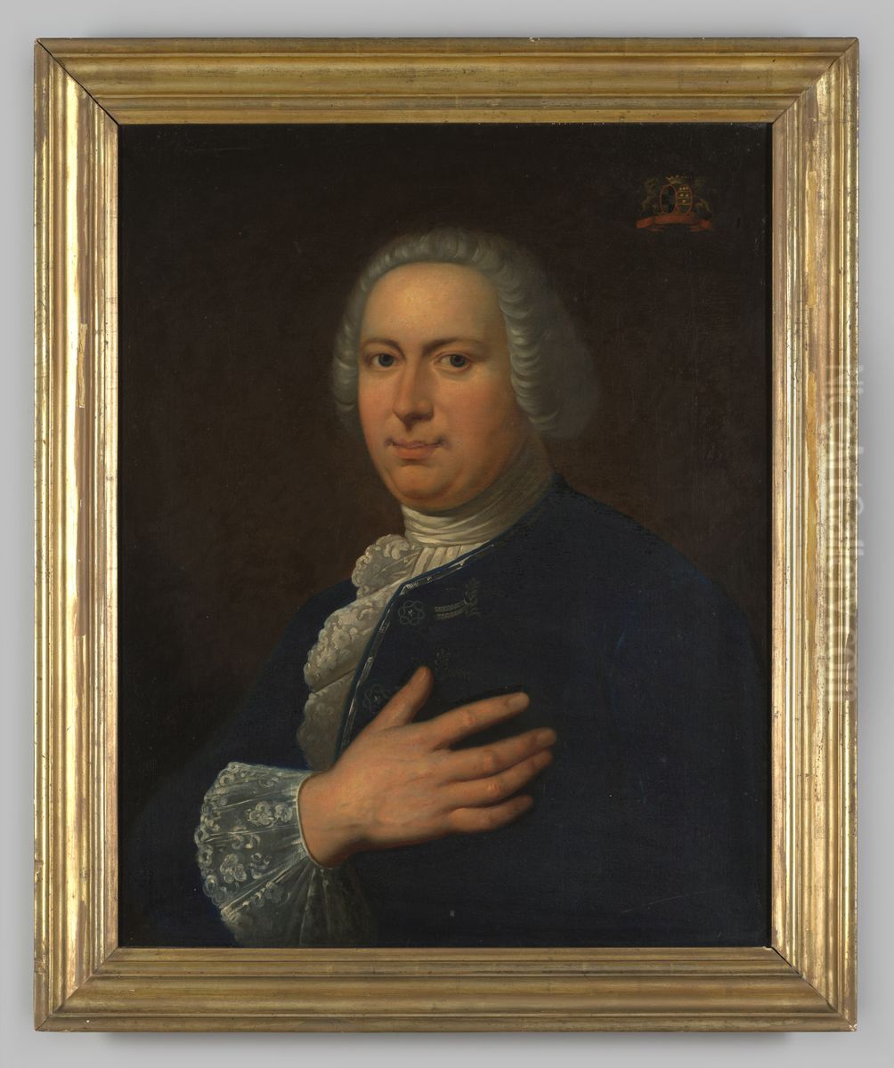 Portret van Herman Jan van Schueren Oil Painting by Geldersch Landschap en Kasteelen