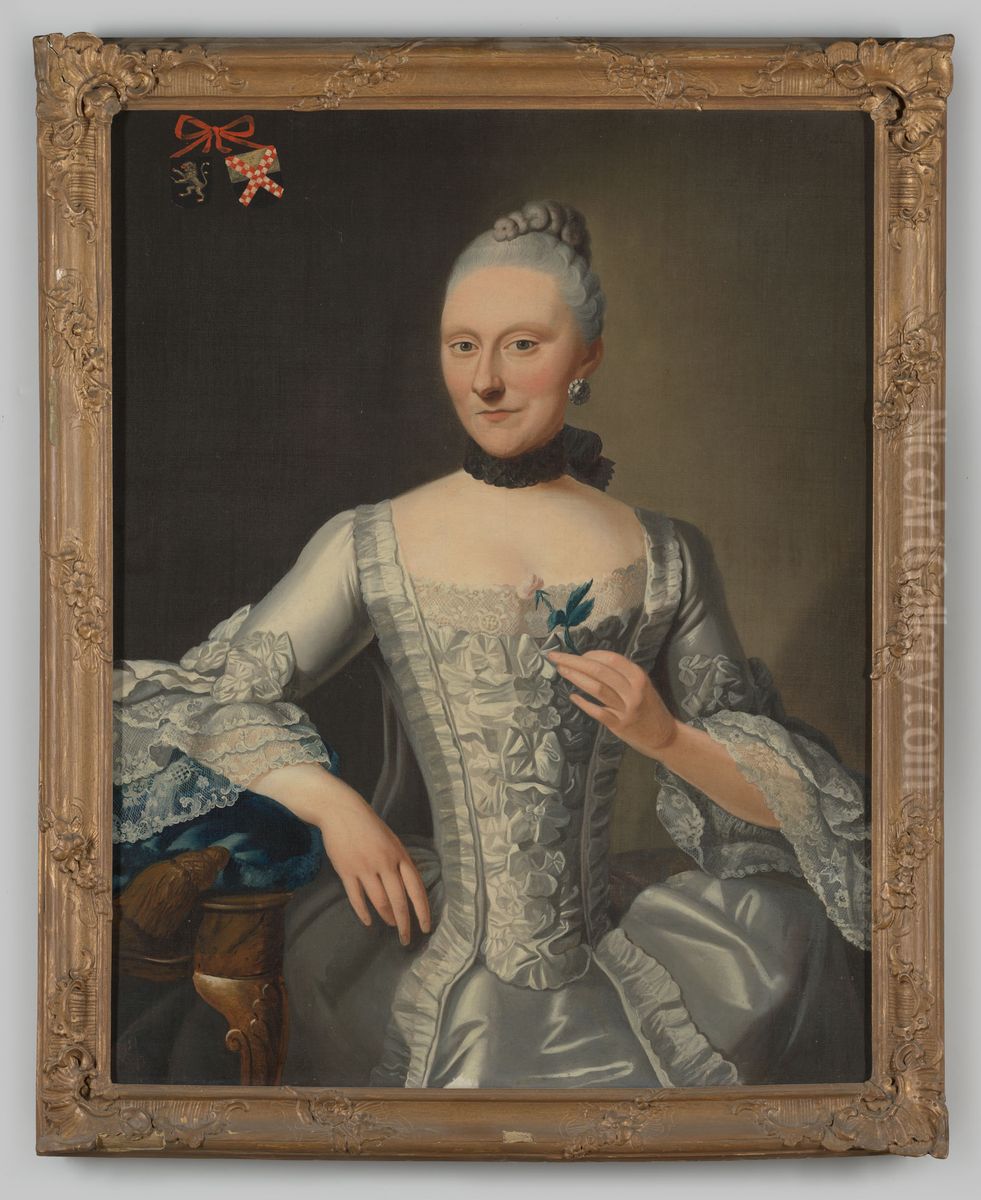 Portrait of Cornelia Elisabeth van der Dussen (1721-1776) Oil Painting by Pierre Frederic de la Croix
