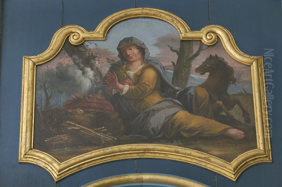 Personificatie van de winter Oil Painting by Abraham de Lairesse