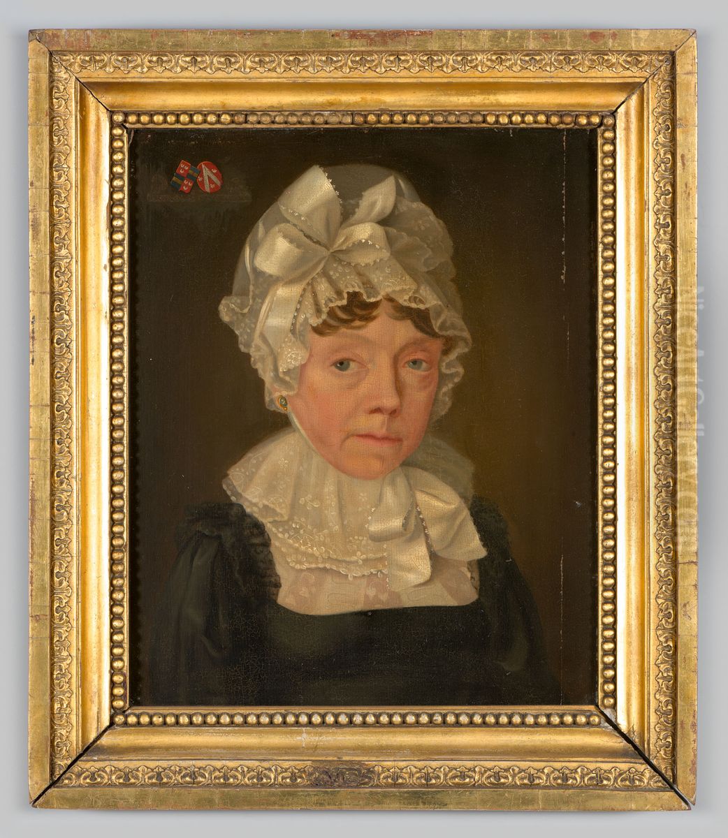 Portret van Johanna Judith van Isselmuden Oil Painting by Ezechiel Davidson