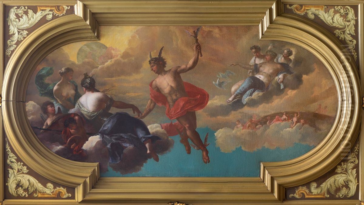 Mythologische voorstelling met Mercurius Oil Painting by Mattheus Terwesten