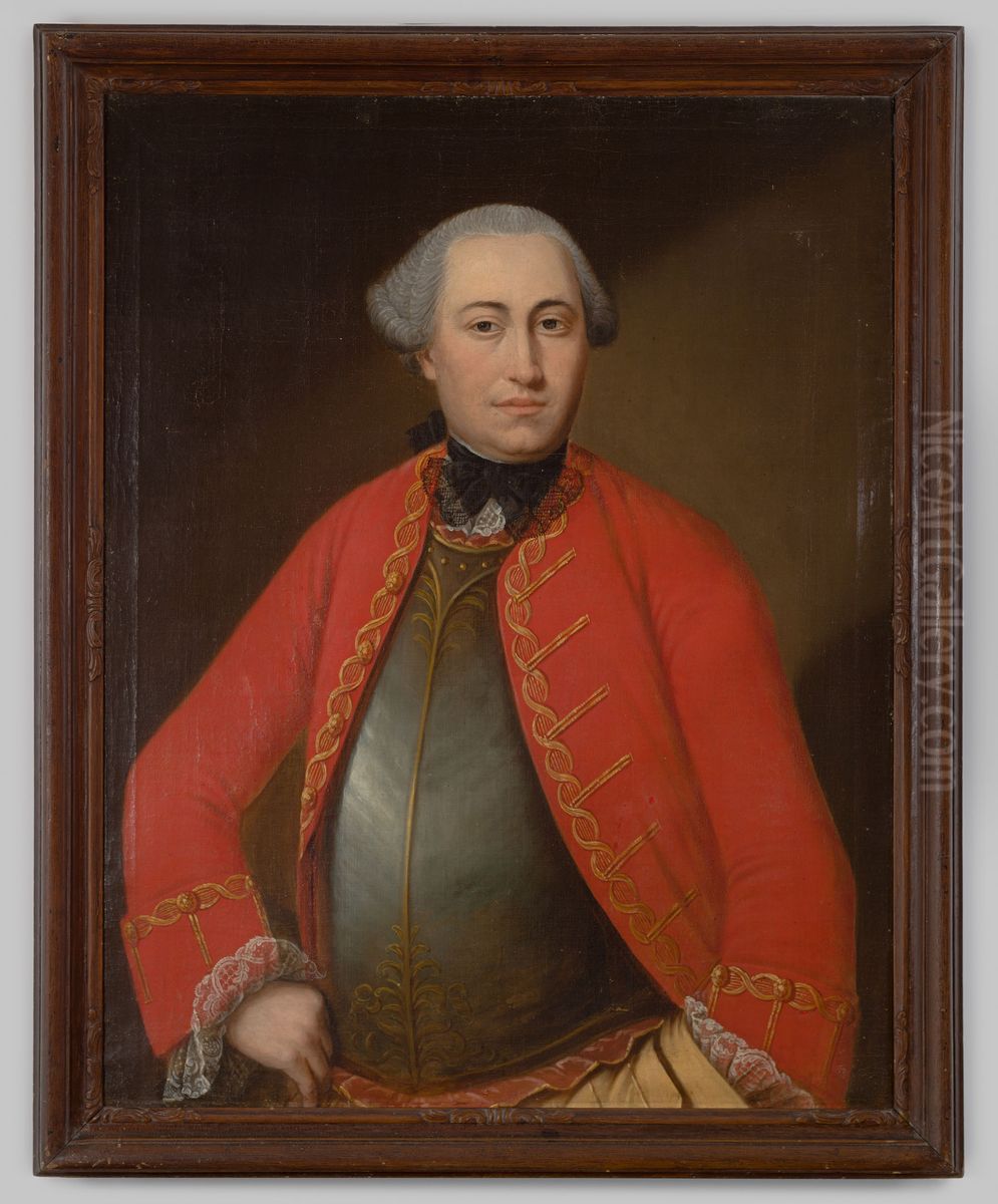 Portret van Ludwig Balthasar von Weitolshausen genannt Schrautenbach Oil Painting by Geldersch Landschap en Kasteelen