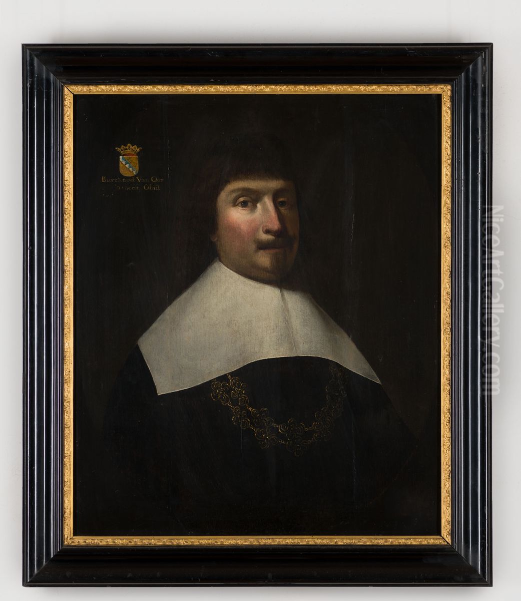 Portrait of a man, probably Lambert Berent van Oer (?-1672) Oil Painting by Geldersch Landschap en Kasteelen