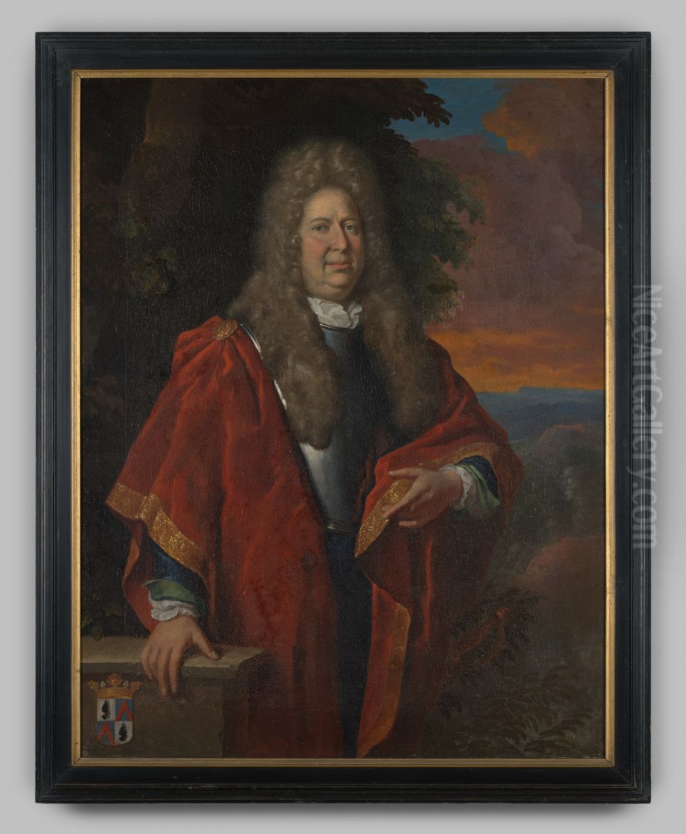 Portret van Joannes Everardus Canisius van der Heyden Oil Painting by Geldersch Landschap en Kasteelen