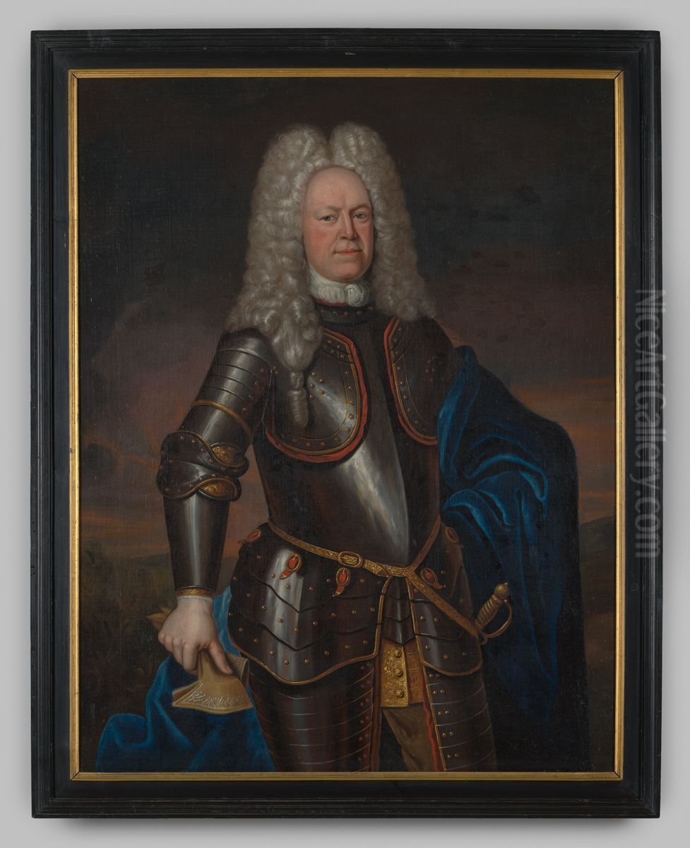 Portrait of Gijsbertus Arnoldus Franciscus van der Heyden (1687-1731) Oil Painting by B. Stael
