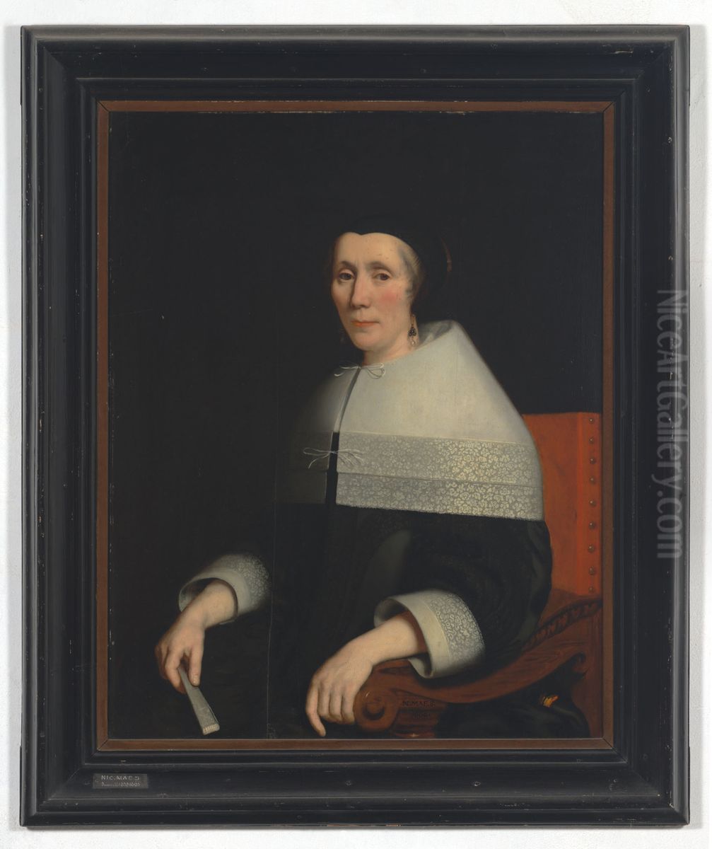 Portret van Elisabeth van Druenen Oil Painting by Nicolaes Maes