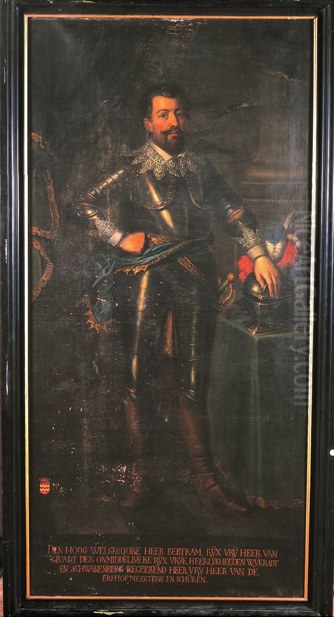 Portret van Bertram vrijheer Van Quadt Oil Painting by Geldersch Landschap en Kasteelen