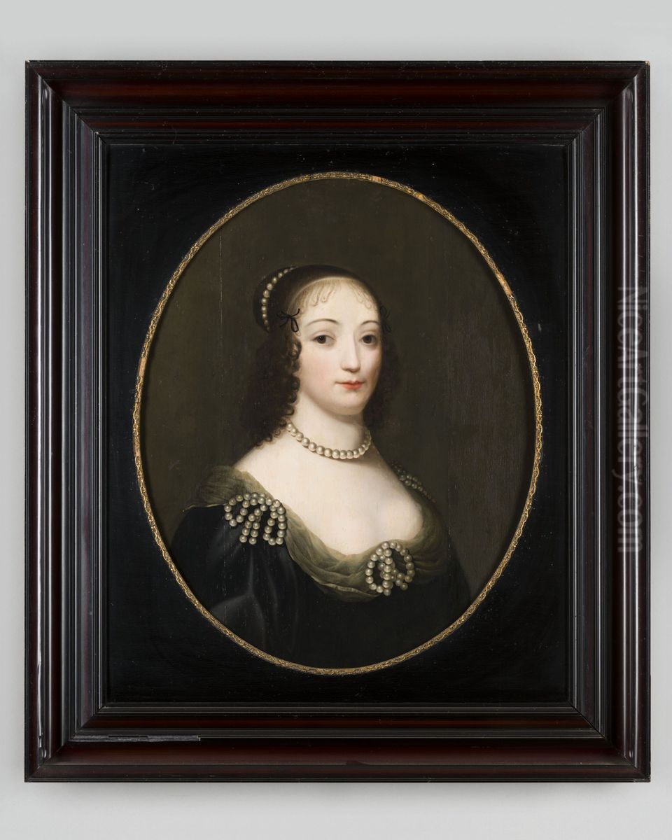 Portret van een vrouw, mogelijk Theodora van Wassenaer Oil Painting by Geldersch Landschap en Kasteelen