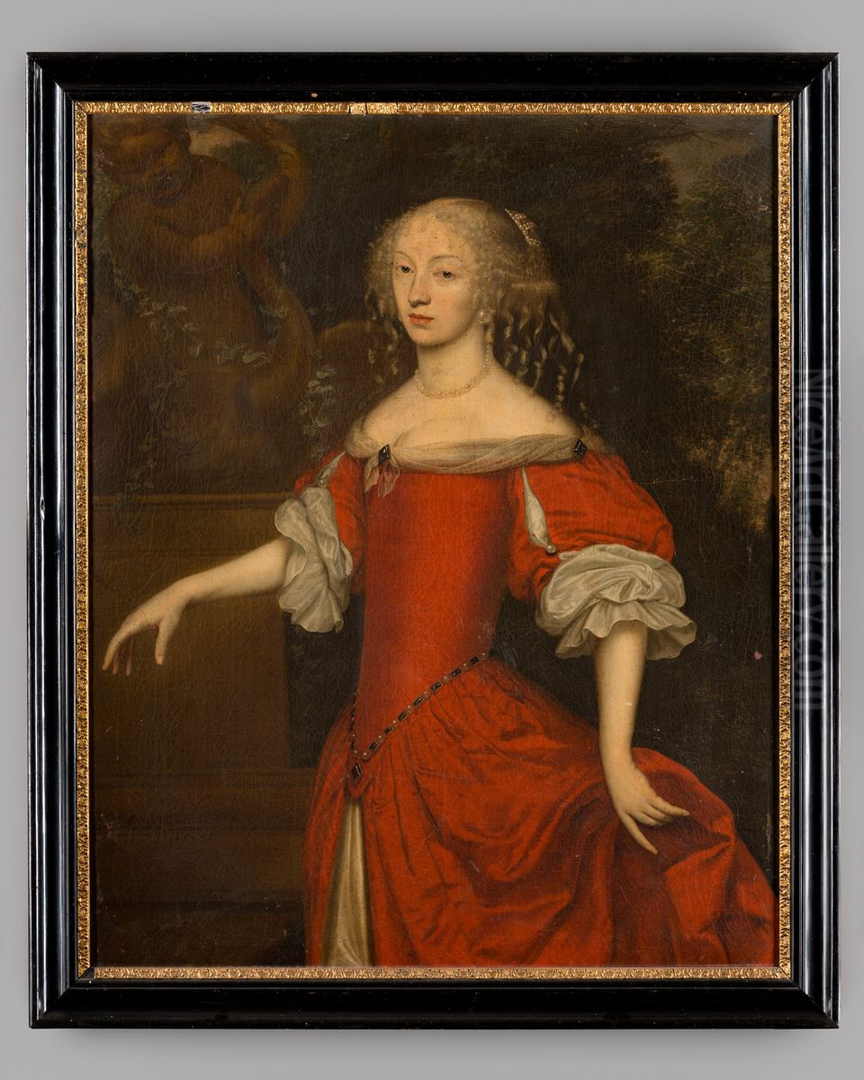 Portret van Anna Maria Dorothea van der Borch Oil Painting by Alexander Sanders
