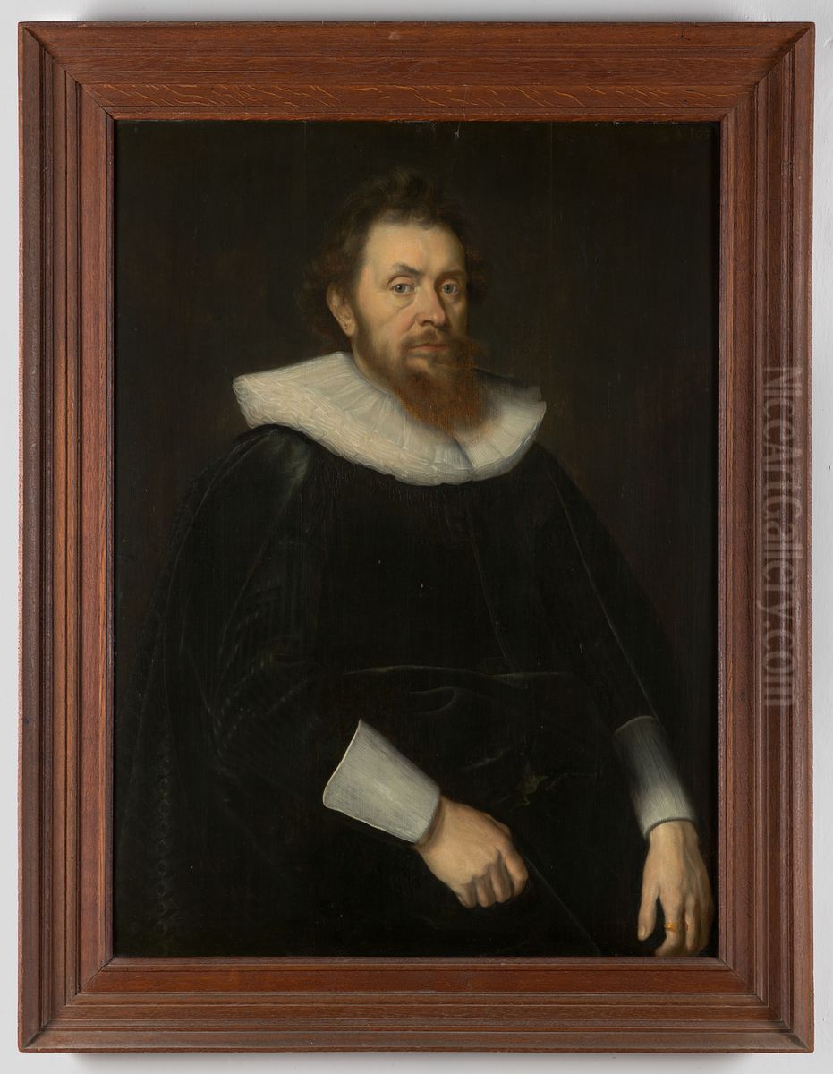 Portret van Johan Kelffken Oil Painting by Geldersch Landschap en Kasteelen