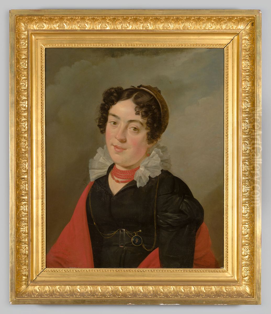 Portret van Maria Theresia Morria Oil Painting by Adriaan de Lelie