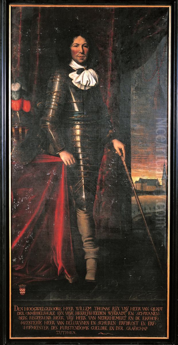 Portrait of Willem Thomas Quadt van Wickeradt (....-1670) Oil Painting by Harmen de Bye