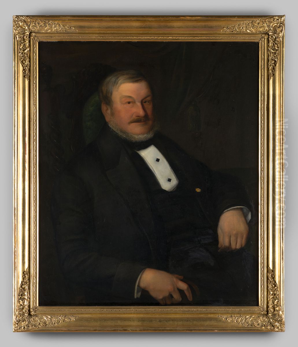 Portret van jhr. Jacob Adriaan van Kretschmar Oil Painting by Jan Hendrik Heijmans