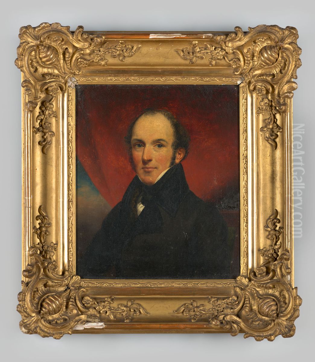 Portret van waarschijnlijk Ernest Louis baron van Tuyll van Serooskerken Oil Painting by Geldersch Landschap en Kasteelen