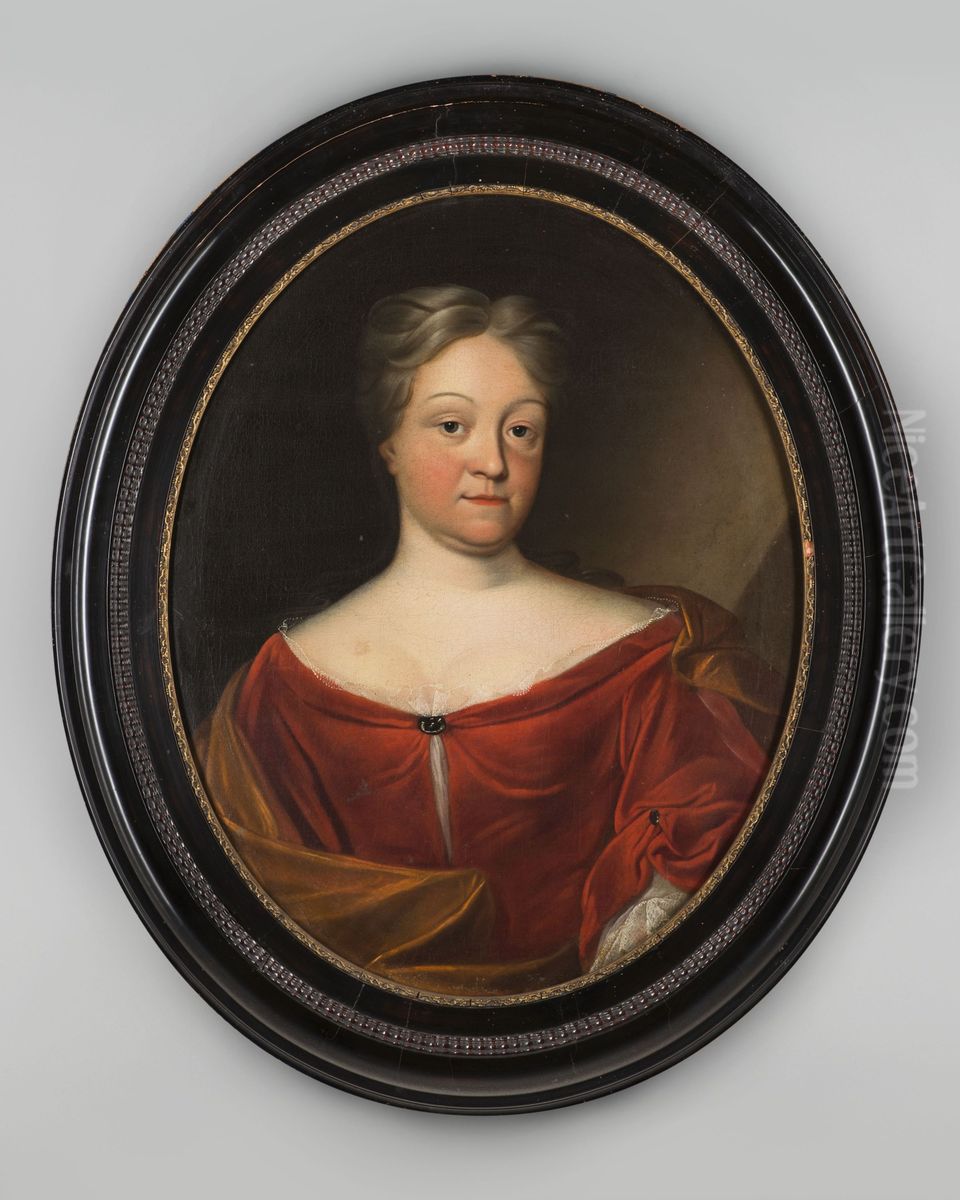 Portrait of mogelijk Josina Clant tot Stedum (1660-1731) Oil Painting by Geldersch Landschap en Kasteelen