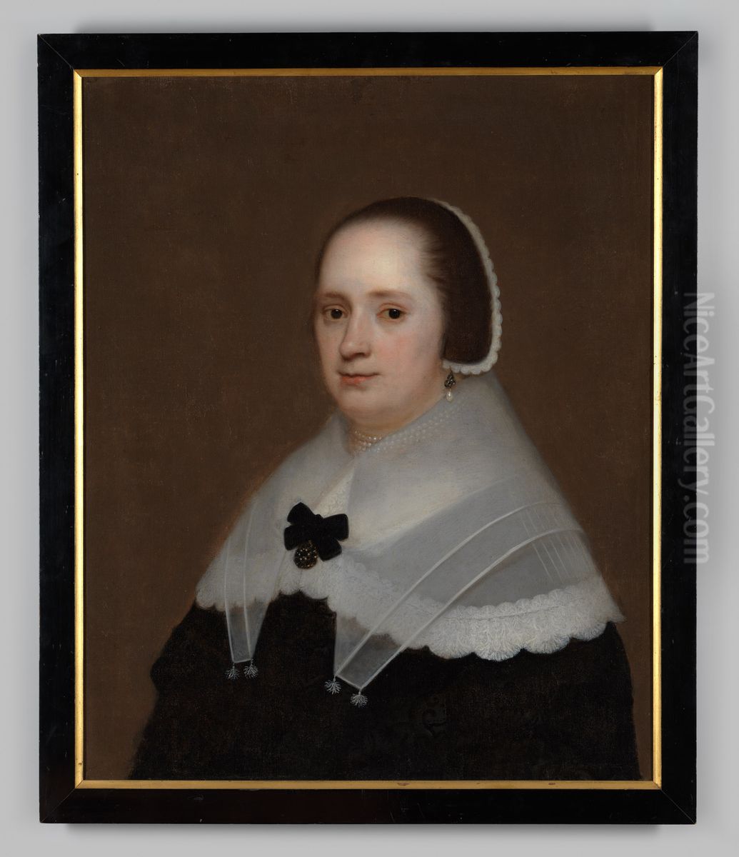 Portret van Elisabeth van den Sande Oil Painting by Geldersch Landschap en Kasteelen