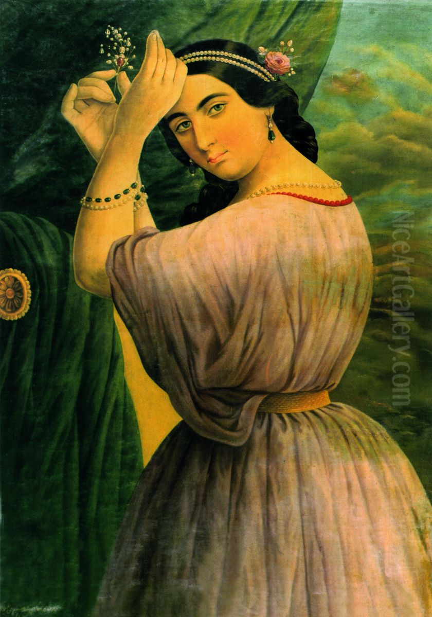 Egyptian Girl Oil Painting by Kamal-ol-molk