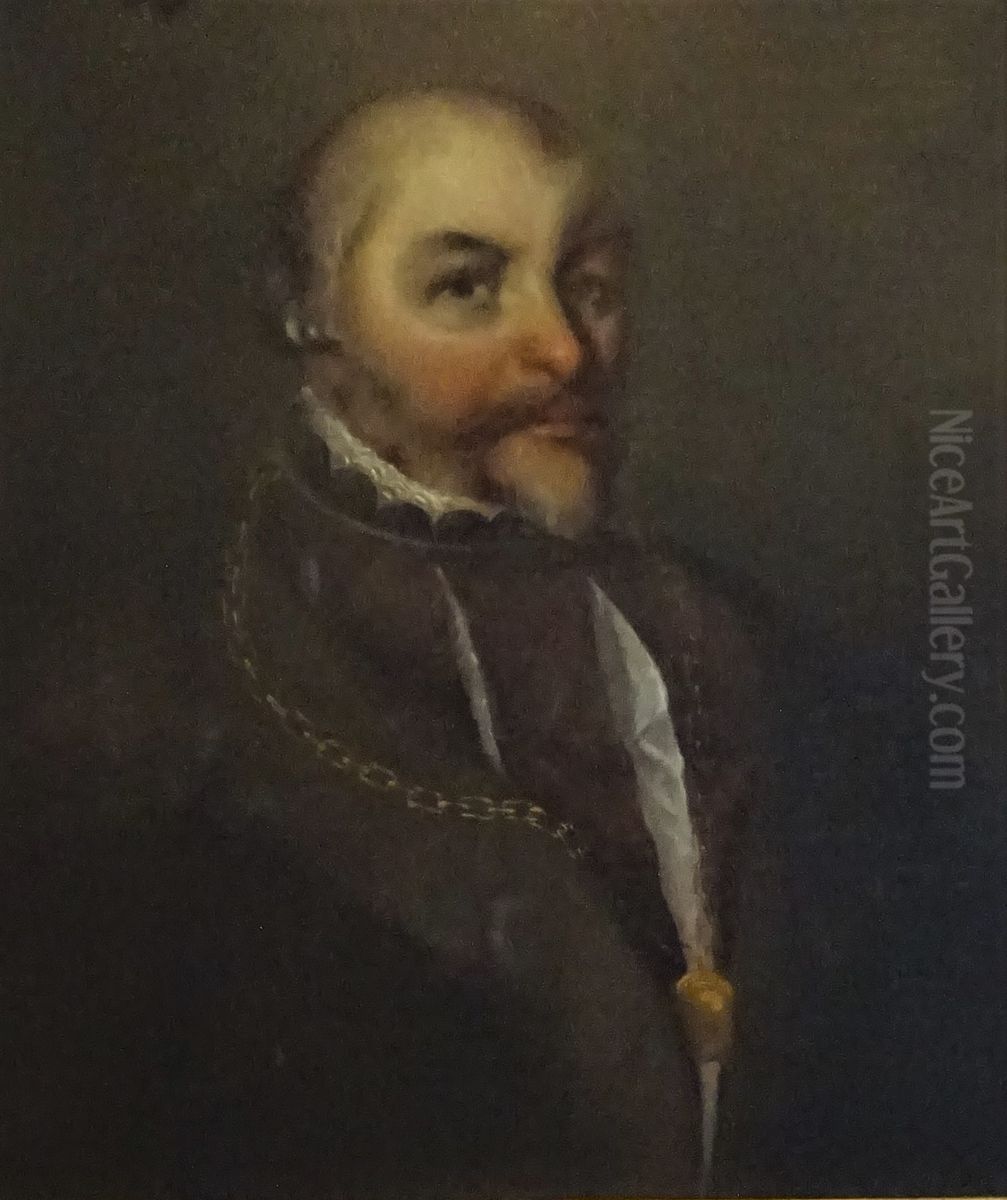 Portrait de Benoit Textor Oil Painting by musee Chintreuil