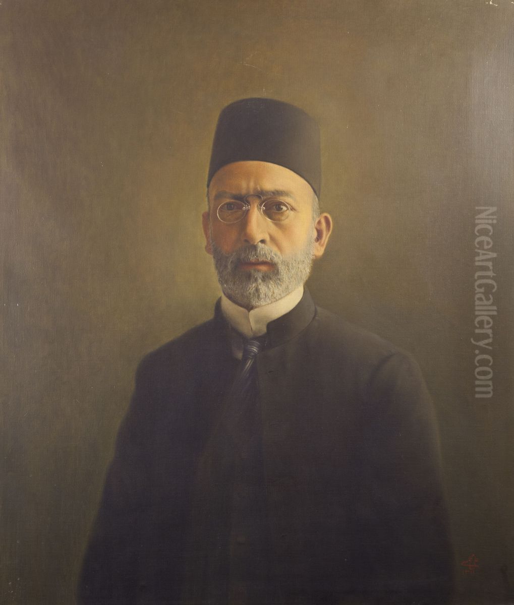 prtrh hsyn khan pyrnya Oil Painting by Ali Mahmudi