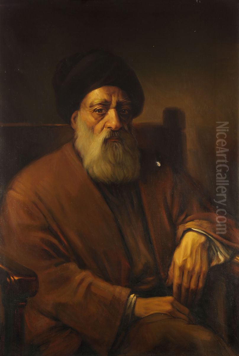 prtrh syd mhmd tbatbayy Oil Painting by Ali Mahmudi