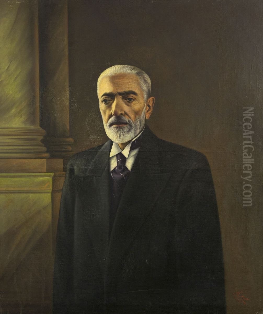 prtrh syd mhmd sadq tbatbayy Oil Painting by Jafar Chehrenegar