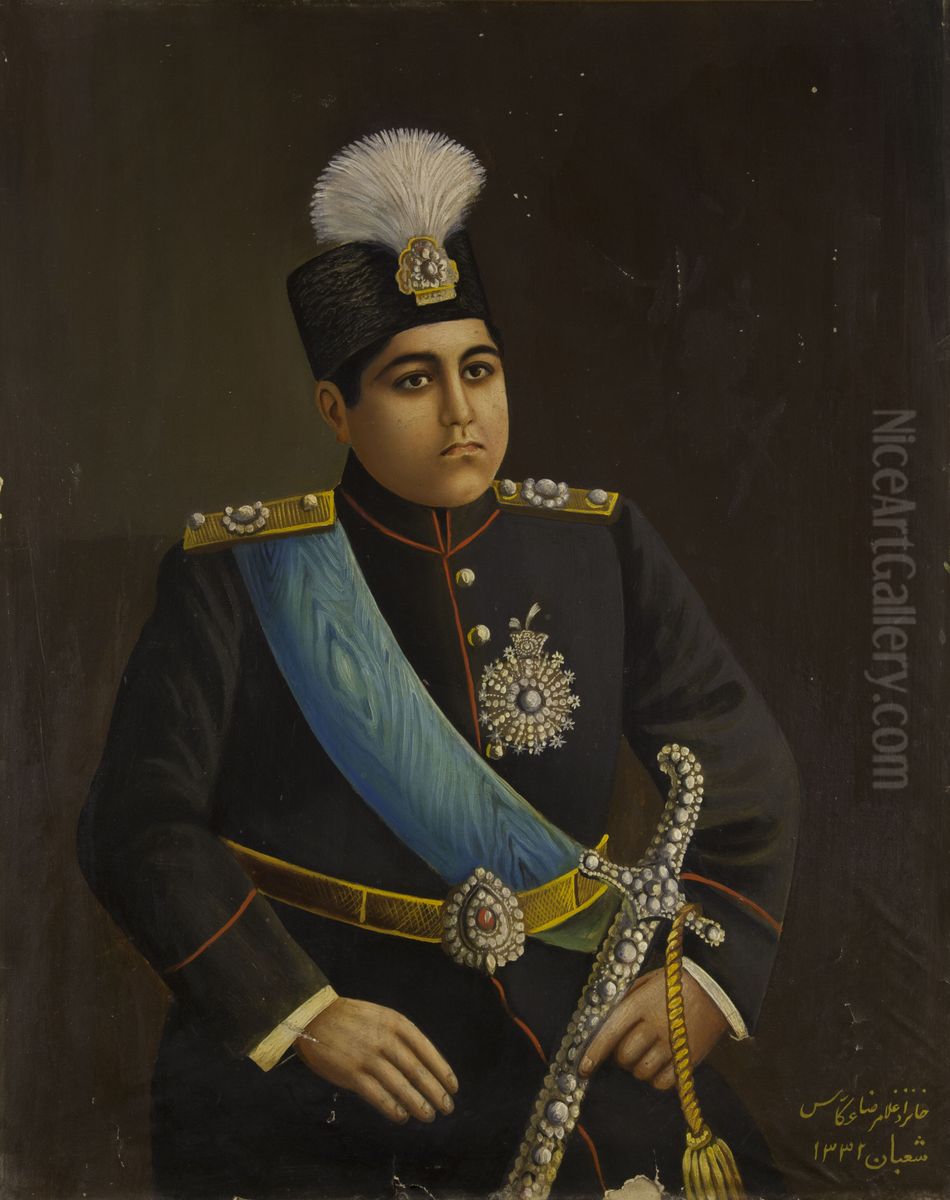 prtrh ahmdshah Oil Painting by Library, Museum and Document Center of Iran Parliament
