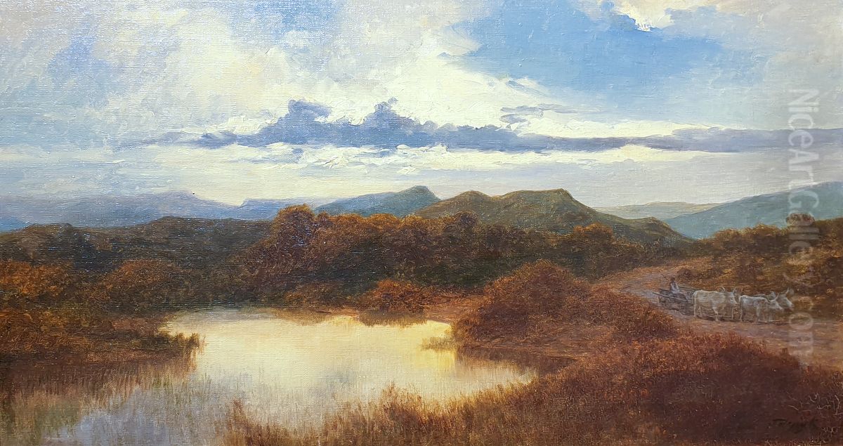 The Old Road to Aliga Oil Painting by Karoly Telepy