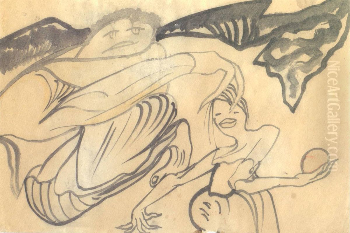 Kompozycja zatruty owoc Oil Painting by Stanislaw Ignacy Witkiewicz (Witkacy)