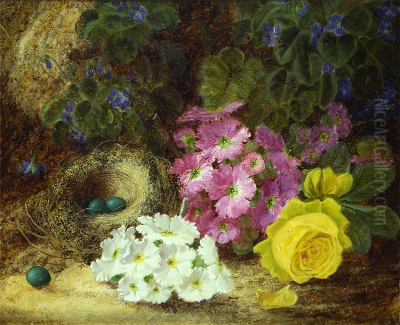 Still Life with Bird's Nest Oil Painting by Oliver Clare