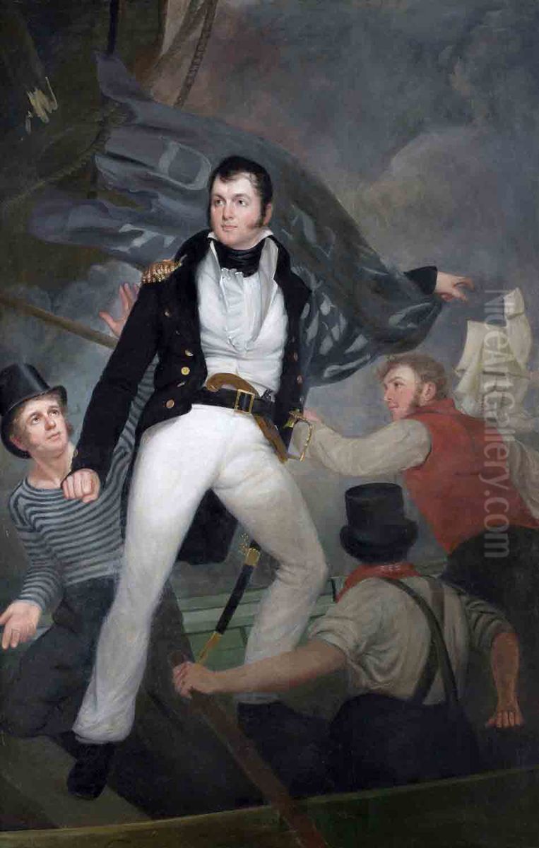 Oliver H. Perry Oil Painting by John Wesley Jarvis