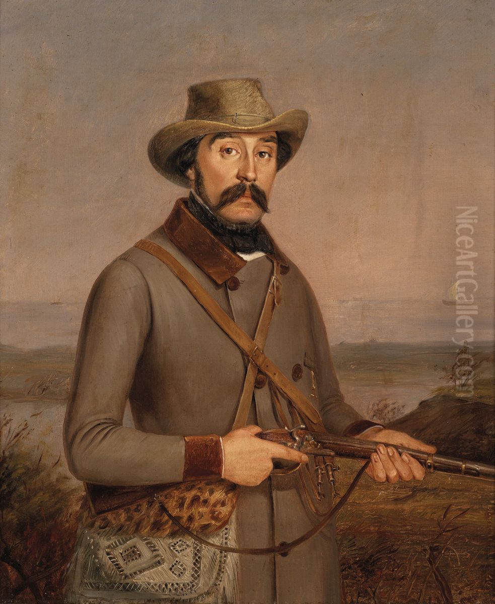 Jager vor Kustenlandschaft Oil Painting by unknown