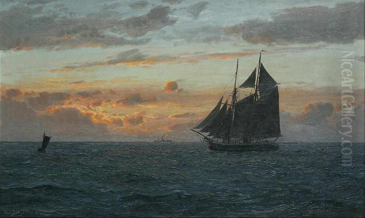 Evening on the Sound. Oil Painting by Benjamin Olsen