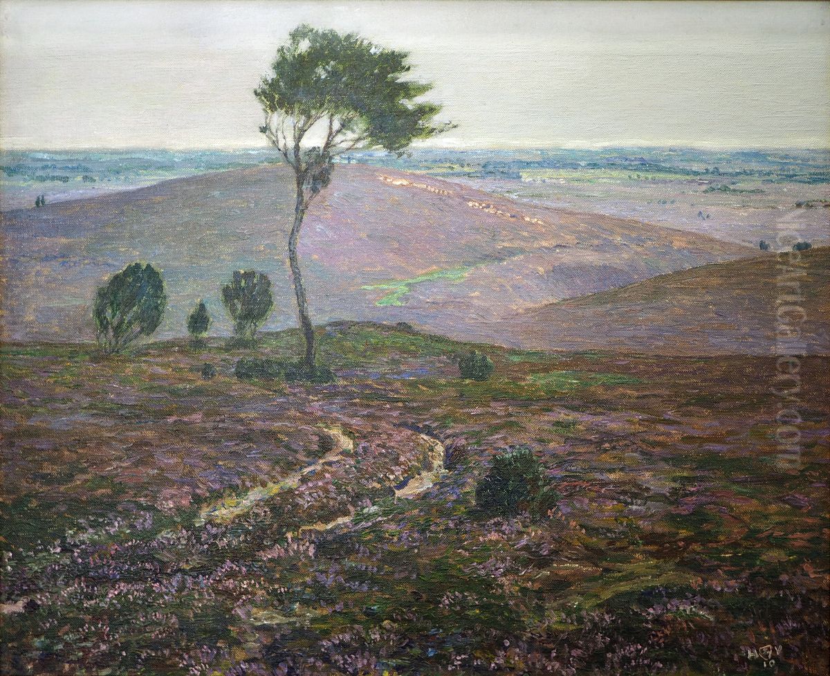 Heide am Wilseder Berg Oil Painting by Heinrich Vogeler