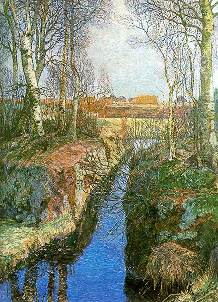 Der Moorgraben Oil Painting by Heinrich Vogeler