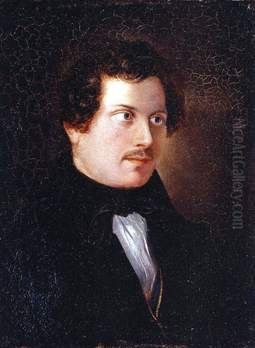 Self-portrait Oil Painting by Adolph Friedrich Vollmer