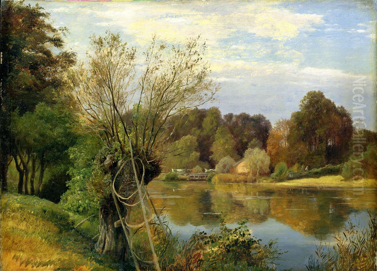 Bei der Aumuhle Oil Painting by Adolph Friedrich Vollmer