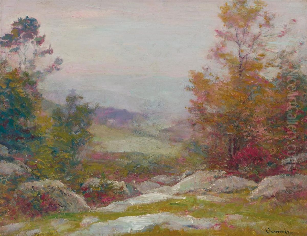 Misty Morn Oil Painting by Robert Vonnoh