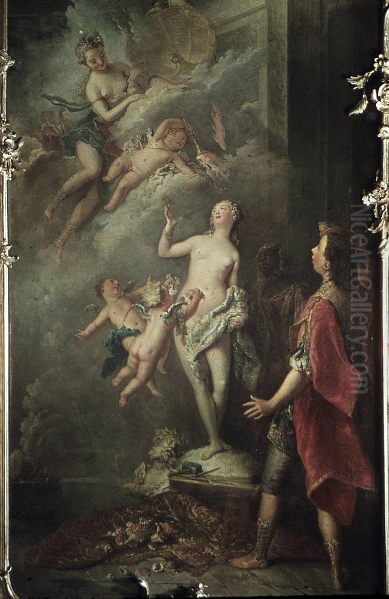 Pygmalion und Galatea Oil Painting by Antoine Pesne