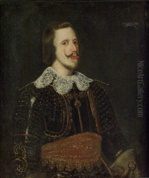 Portrait of Philip IV, King of Spain (1605-1665) Oil Painting by Diego Rodriguez de Silva y Velazquez