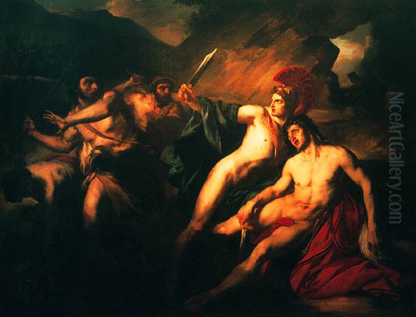 Pylade et Oreste Oil Painting by Francois Bouchot