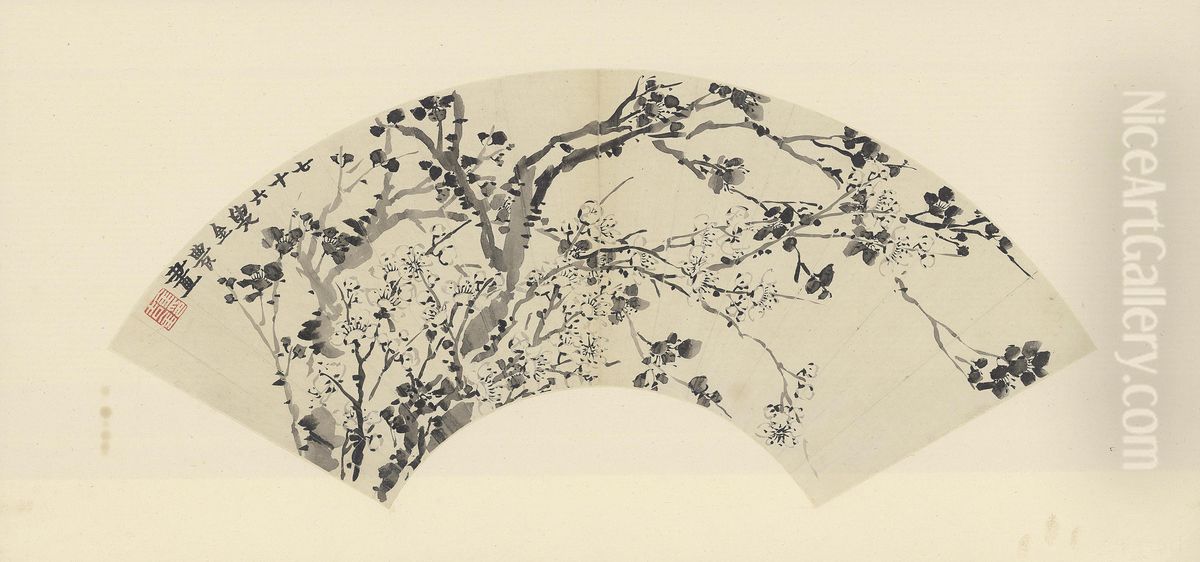 <<jin nong mei hua shan>> Oil Painting by Jin Nong